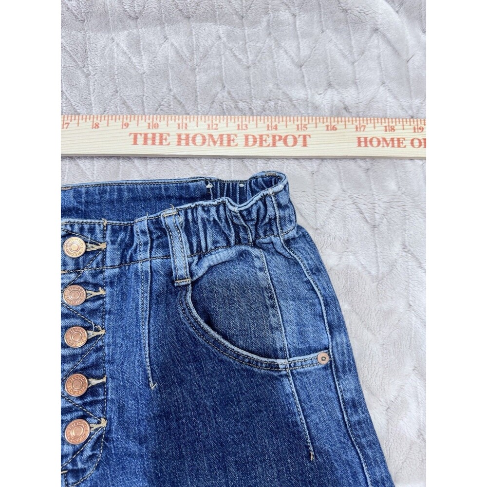 Pilcro by Anthropologie Jeans Womens 27 High Rise Wide Leg Button Fly Dark Wash - Picture 5 of 12